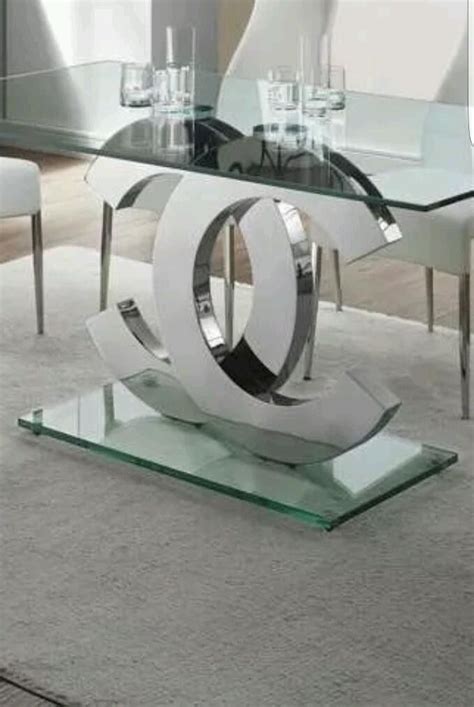 chanel glass dining table|Glass Dining Table With Chanel Logo .